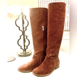 UGG Daley Tall Riding Boot Suede Leather Size 6 Mahogany Brown